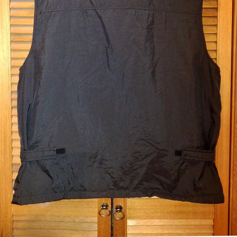 90s‎ Vintage Gap Vest Mens XL Black Utility Multi Pocket Fleece Lined Gorpcore